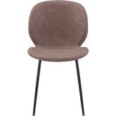 Wright Dining Chair in Camel Brown Leatherette (Set of 4)